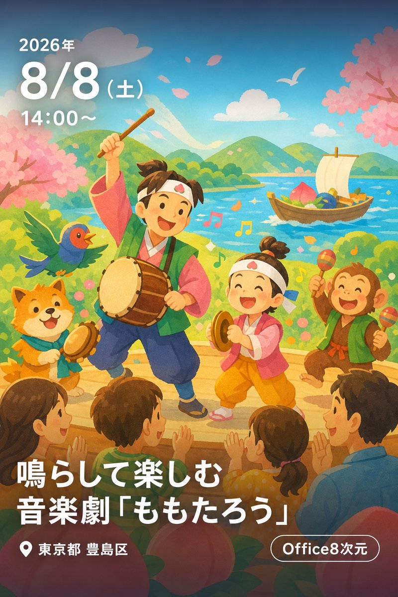 鳴らして楽しむ 音楽劇「ももたろう」