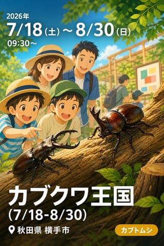 カブクワ王国(7/18-8/30)