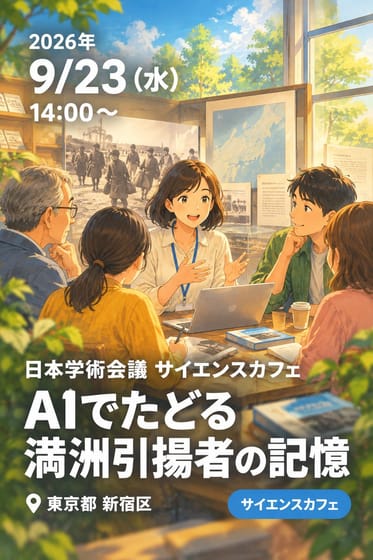 日本学術会議 サイエンスカフェ AIでたどる満洲引揚者の記憶 — 労苦体験手記『平和の礎』を読み解く