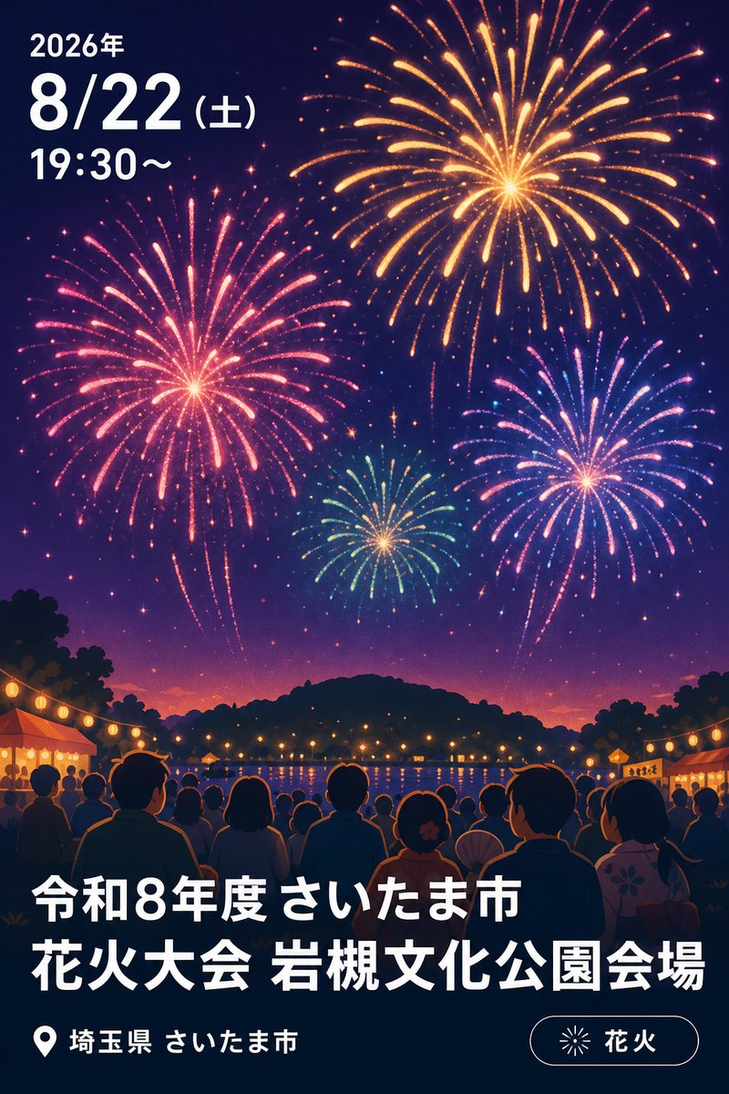 令和8年度 さいたま市花火大会 岩槻文化公園会場
