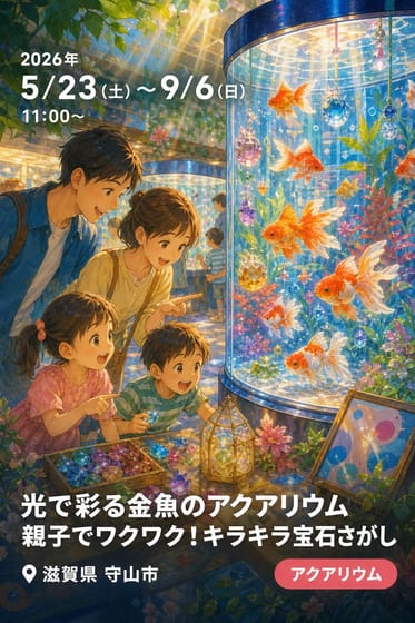光で彩る金魚のアクアリウム　親子でワクワク！キラキラ宝石さがし