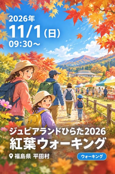 ジュピアランドひらた2026 紅葉ウォーキング