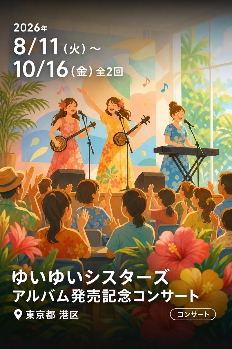 ゆいゆいシスターズ「天まで届けシトゥリトゥテン」アルバム発売記念コンサート