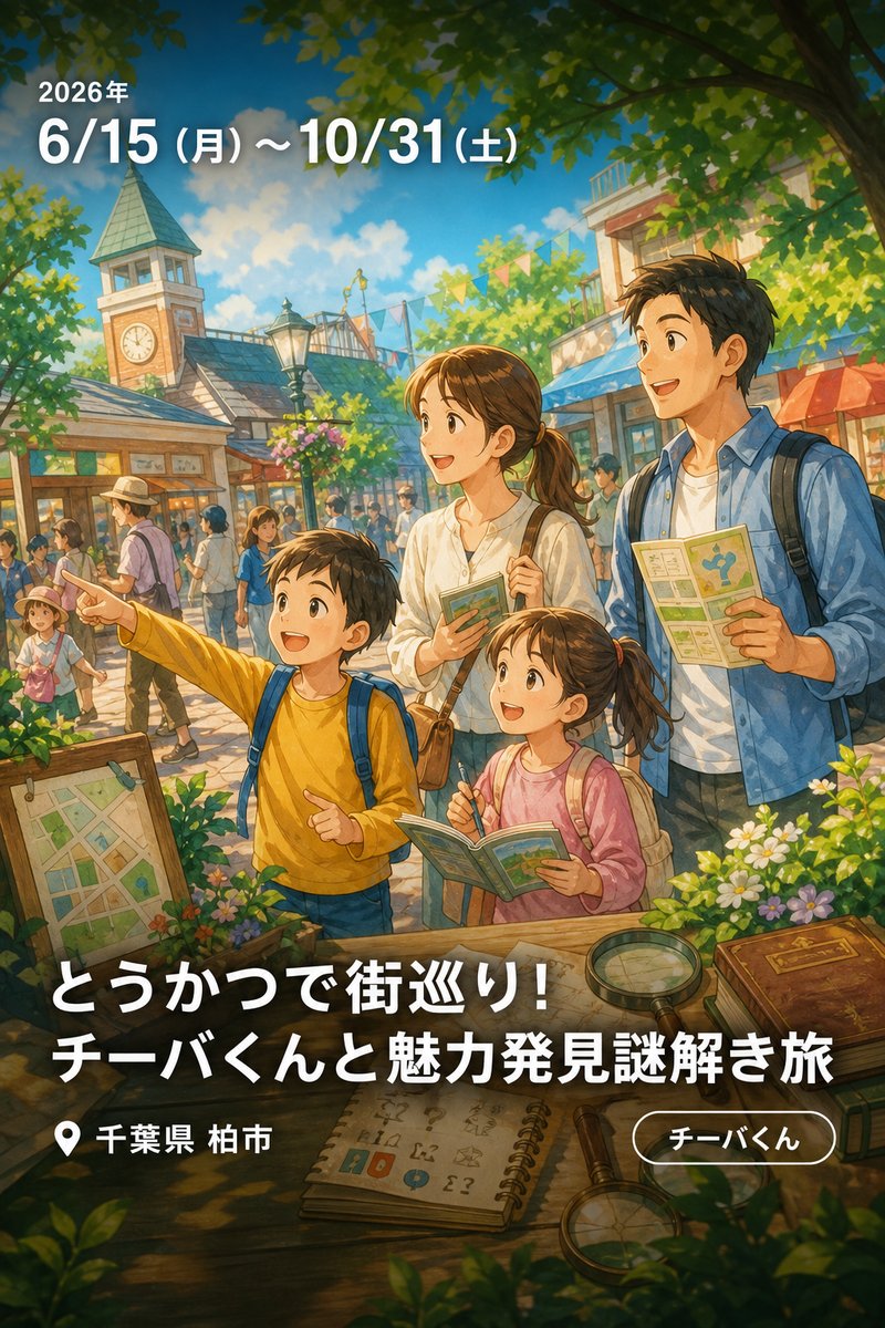 とうかつで街巡り！チーバくんと魅力発見謎解き旅