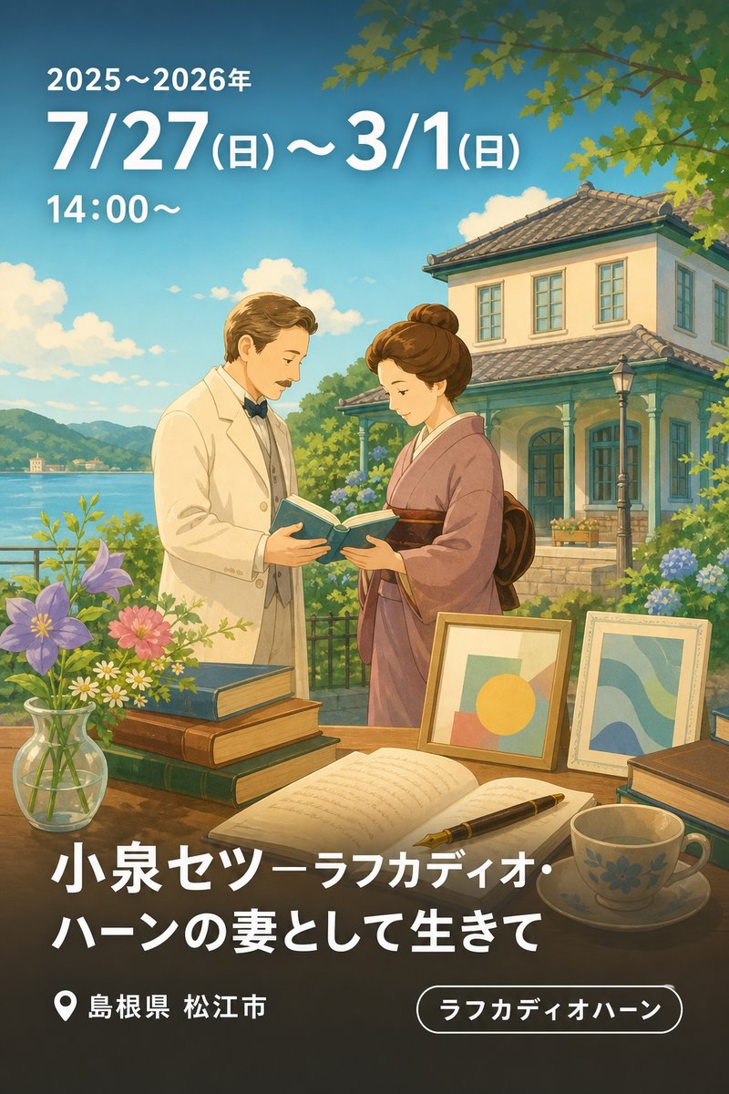 小泉八雲記念館　【第2期】企画展「小泉セツ―ラフカディオ・ハーンの妻として生きて」