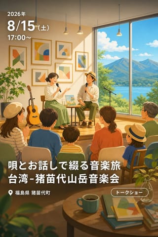 唄とお話しで綴る音楽旅 台湾-猪苗代山岳音楽会