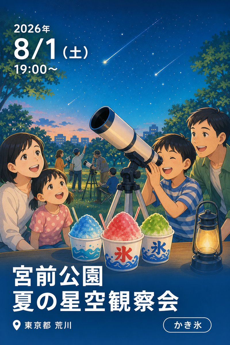 宮前公園 夏の星空観察会