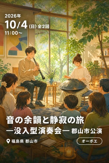 音の余韻と静寂の旅 —没入型演奏会— 郡山市公演