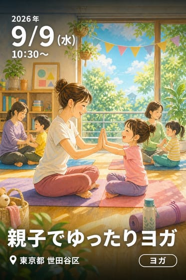 親子でゆったりヨガ