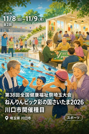 第38回全国健康福祉祭埼玉大会 ねんりんピック彩の国さいたま2026 川口市開催種目