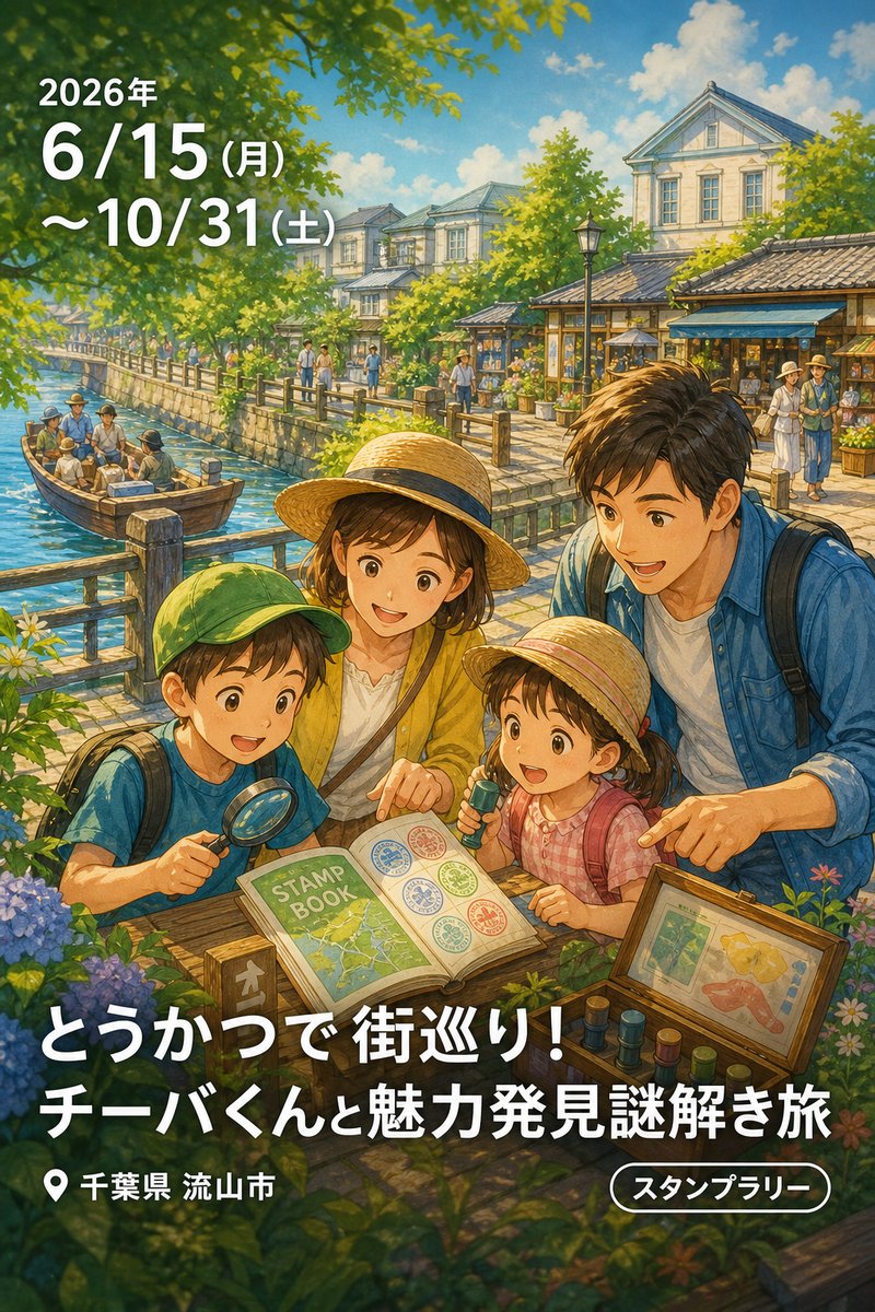 とうかつで街巡り！チーバくんと魅力発見謎解き旅