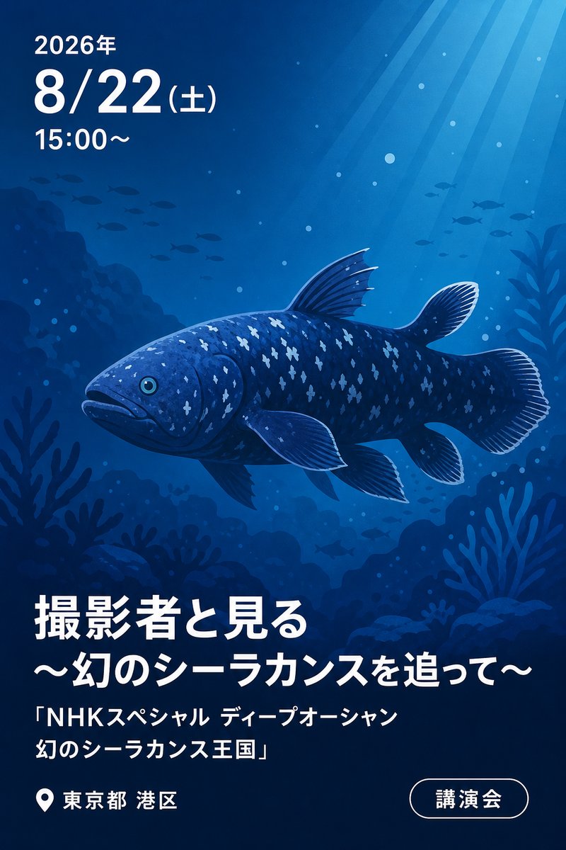 撮影者と見る ～幻のシーラカンスを追って～「NHKスペシャル ディープオーシャン 幻のシーラカンス王国」