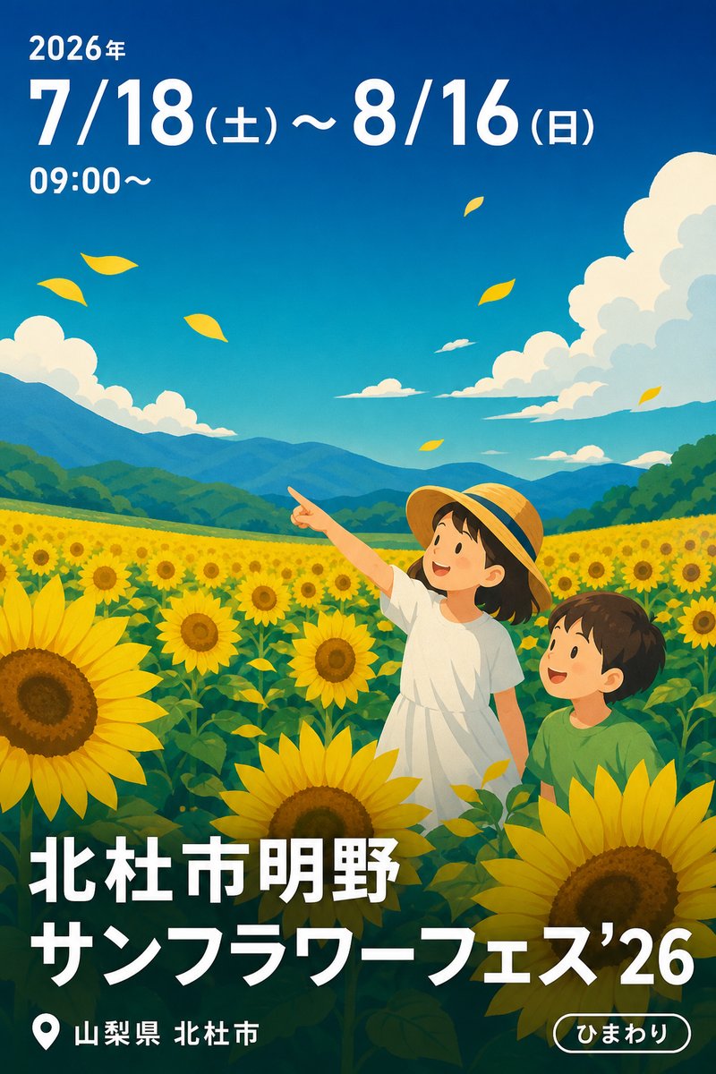 北杜市明野サンフラワーフェス'26