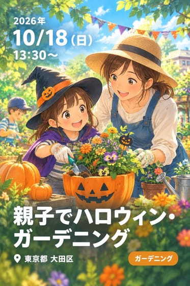 親子でハロウィン・ガーデニング