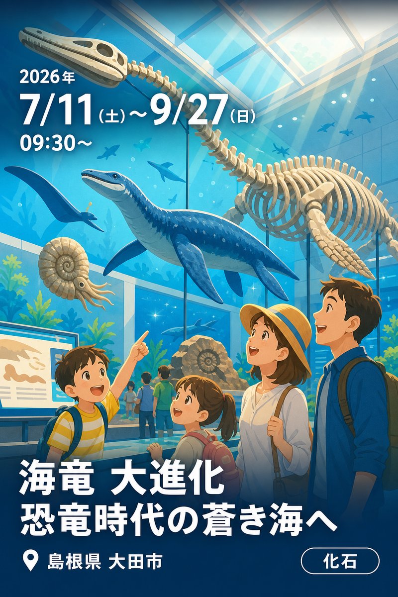 令和8年度 夏の特別企画展 海竜 大進化 恐竜時代の蒼き海へ