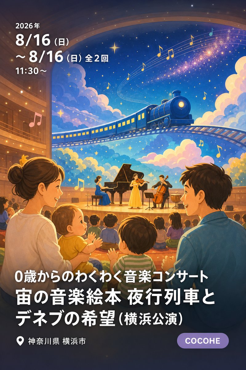 0歳からのわくわく音楽コンサート 宙の音楽絵本 夜行列車とデネブの希望 (横浜公演)