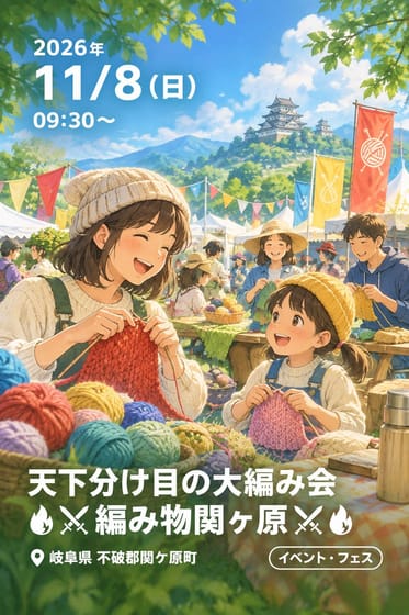 天下分け目の大編み会 🔥⚔️編み物関ヶ原⚔️🔥