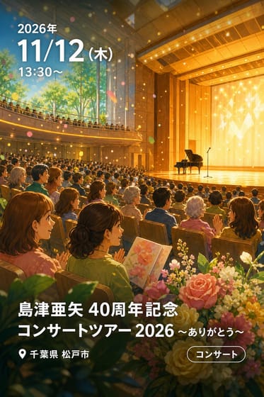 島津亜矢 40周年記念コンサートツアー 2026 〜ありがとう〜