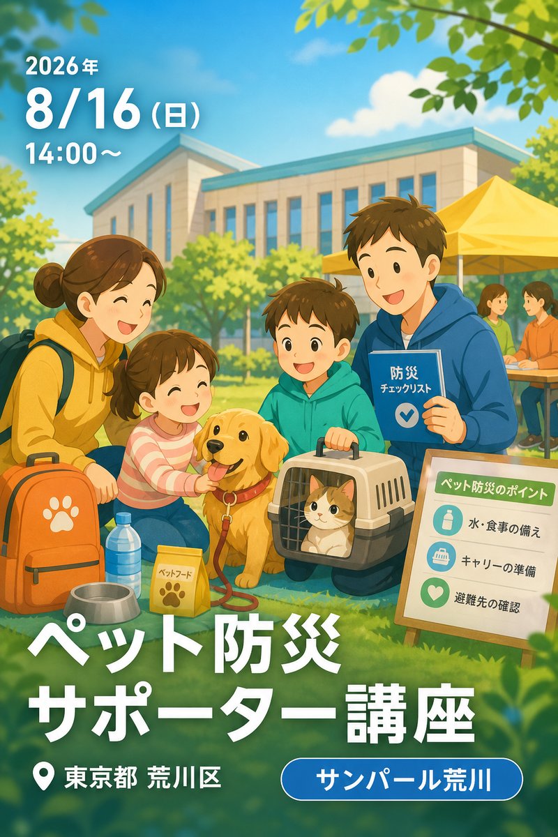 ペット防災サポーター講座 (ペット同行避難の体験学習)
