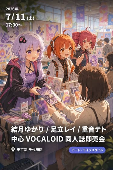結月ゆかり / 足立レイ / 重音テト 中心 VOCALOID 同人誌即売会