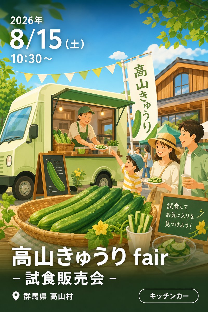 高山きゅうり fair - 試食販売会 -