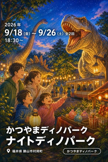 かつやまディノパーク ナイトディノパーク