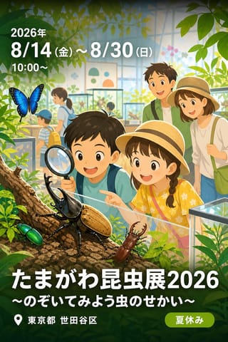 たまがわ昆虫展2026 ～のぞいてみよう虫のせかい～