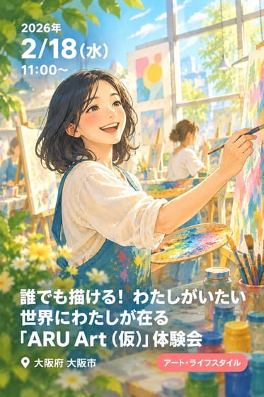 誰でも描ける！ わたしがいたい世界にわたしが在る 「ARU Art （仮）」体験会
