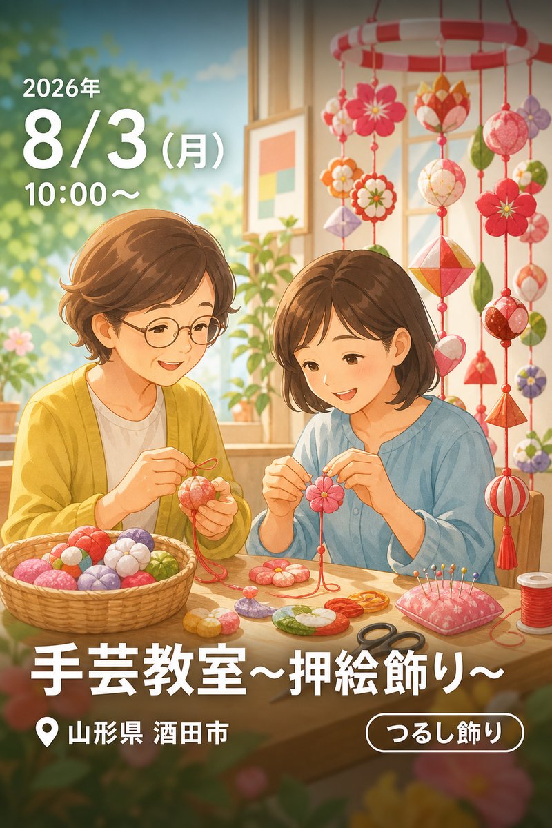 手芸教室〜押絵飾り〜