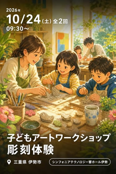 子どもアートワークショップ 彫刻体験