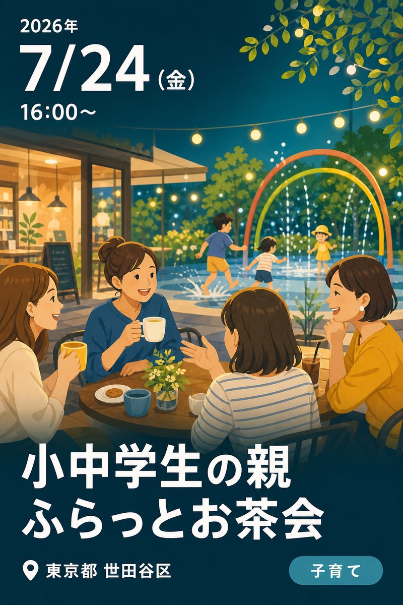 小中学生の親 ふらっとお茶会