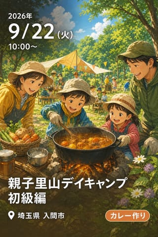 親子里山デイキャンプ 初級編