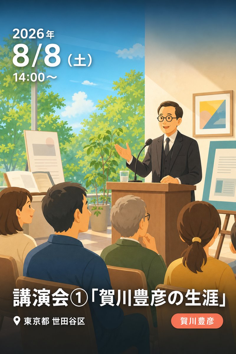 講演会①「賀川豊彦の生涯」