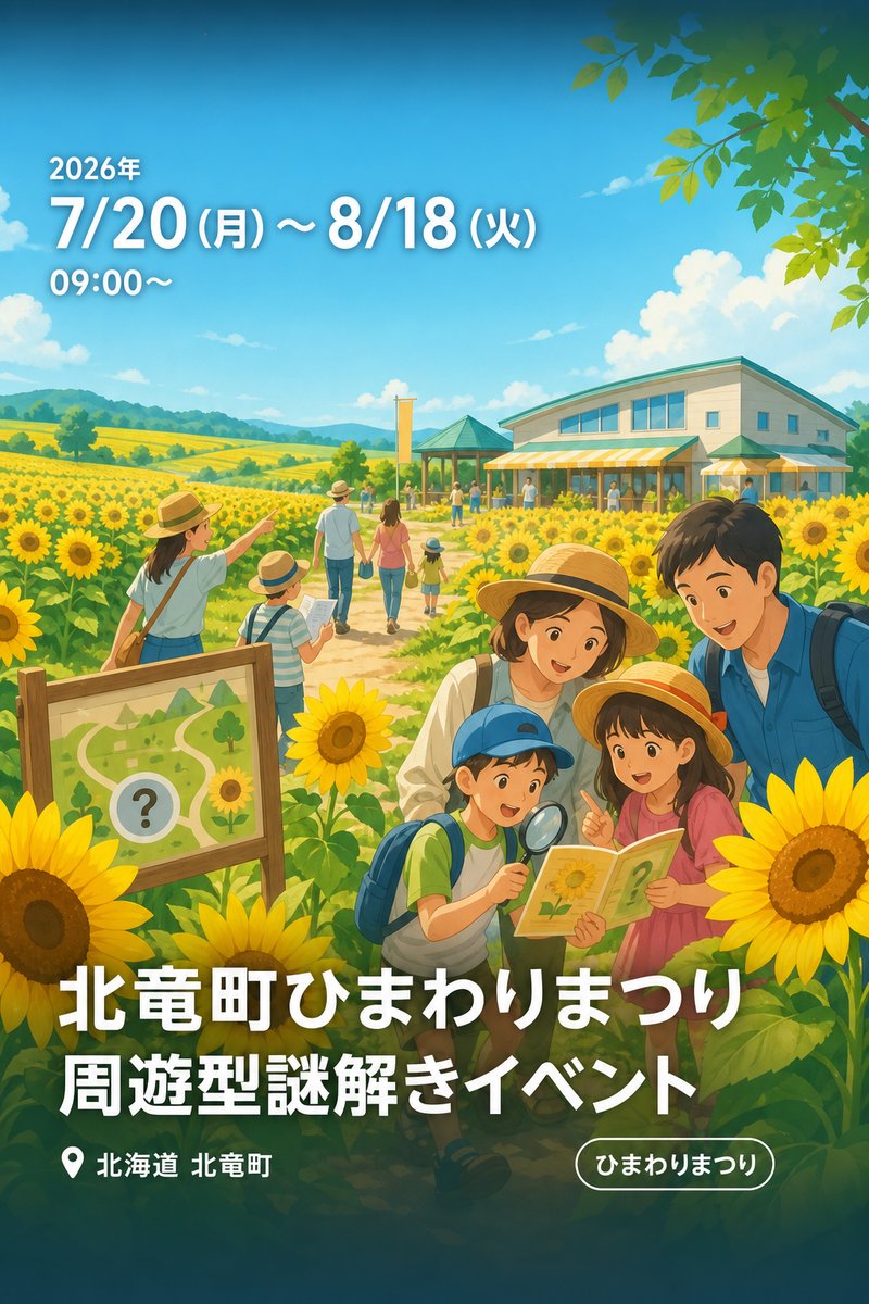 北竜町ひまわりまつり 周遊型謎解きイベント