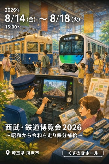 「西武・鉄道博覧会２０２６～昭和から令和を走り鉄分補給～」