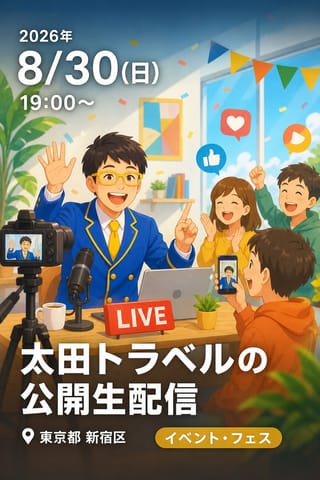 太田トラベルの公開生配信