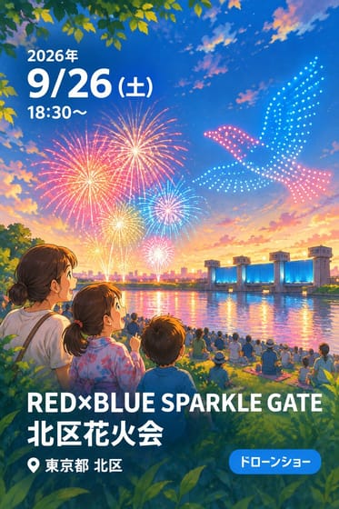 RED×BLUE SPARKLE GATE 北区花火会