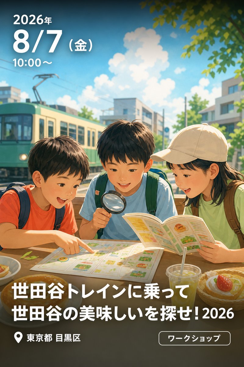 LEARN in SETAGAYA子どもプログラム「世田谷トレインに乗って 世田谷の美味しいを探せ！2026」