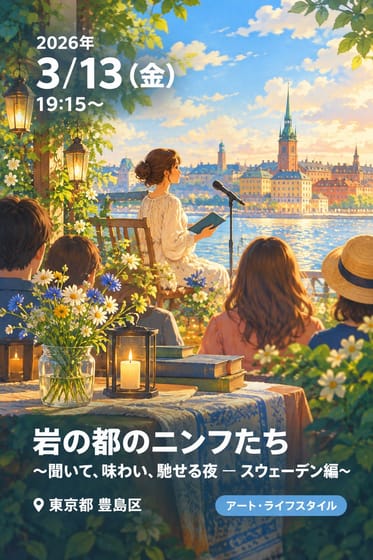 岩の都のニンフたち 〜聞いて、味わい、馳せる夜 ― スウェーデン編〜