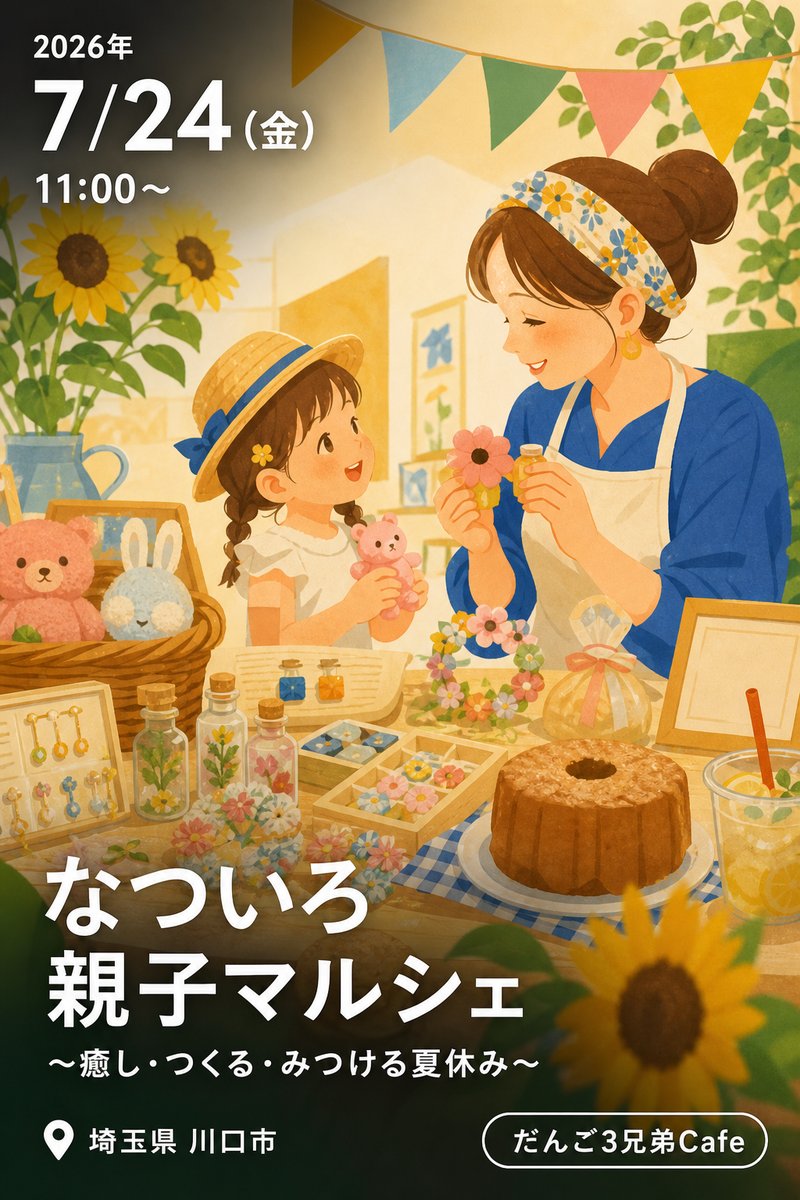 なついろ親子マルシェ 〜癒し・つくる・みつける夏休み〜