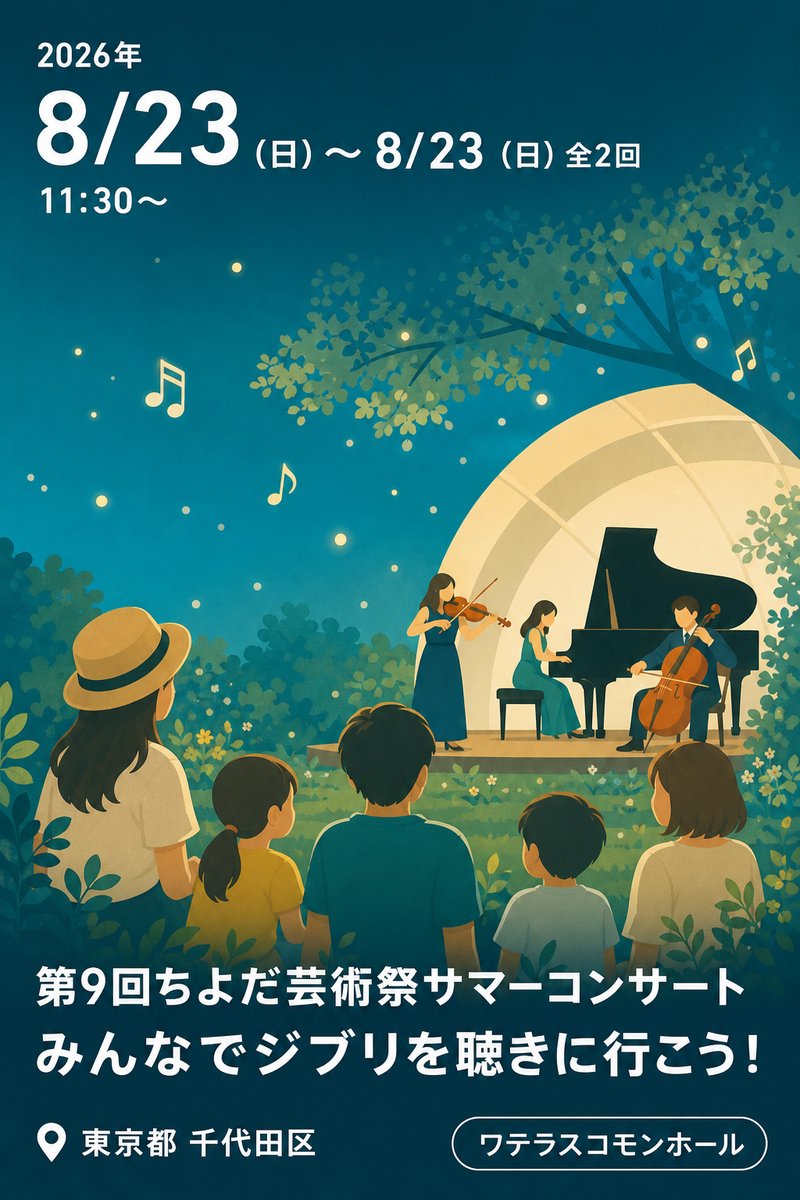 第9回ちよだ芸術祭サマーコンサート みんなでジブリを聴きに行こう！