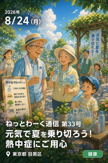 ねっとわーく通信 第33号 元気で夏を乗り切ろう！熱中症にご用心