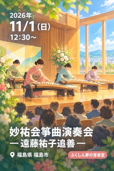 妙祐会箏曲演奏会 — 遠藤祐子追善 —