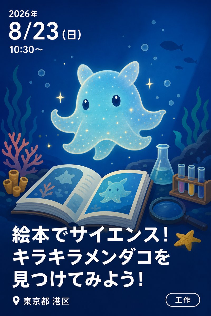 絵本でサイエンス！キラキラメンダコを見つけてみよう！