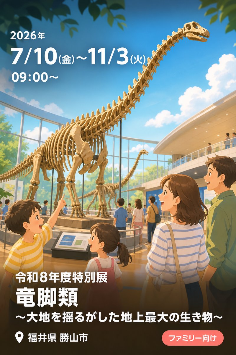 令和8年度特別展 竜脚類 〜大地を揺るがした地上最大の生き物〜