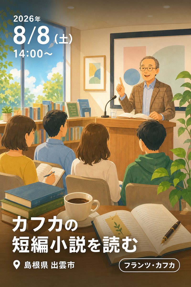 放送大学公開講演会・出雲市生涯学習講座「カフカの短編小説を読む」