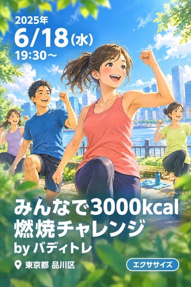 みんなで3000kcal燃焼チャレンジ by バディトレ
