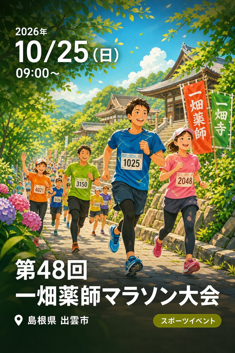 第48回一畑薬師マラソン大会