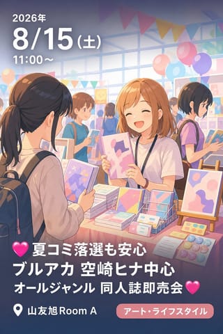💖夏コミ落選も安心 ﾌﾞﾙｱｶ 空崎ヒナ 中心 /ｵｰﾙｼﾞｬﾝﾙ 同人誌即売会 💖