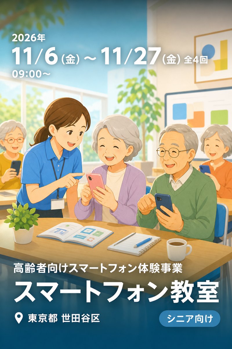 高齢者向けスマートフォン体験事業 スマートフォン教室